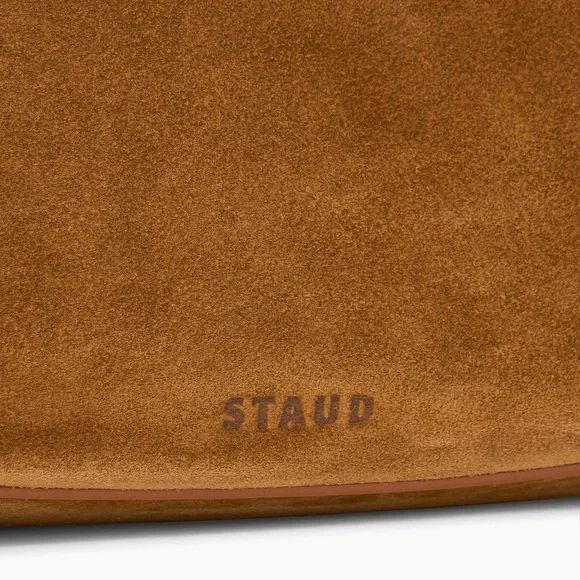 Staud Pine Leather Hobo Bag in Tan Suede - Picture 7 of 16